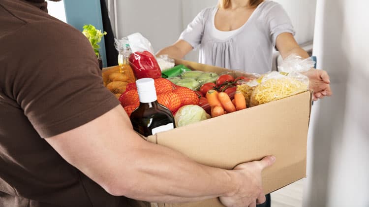 man delivering groceries