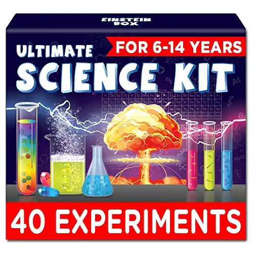 Einstein Box Science Experiment Kit For Kids Aged 6-8-12-14 |Gift for 6-7 Year Old Boys & Girls| Chemistry Kit Set For 6-14 Year Olds