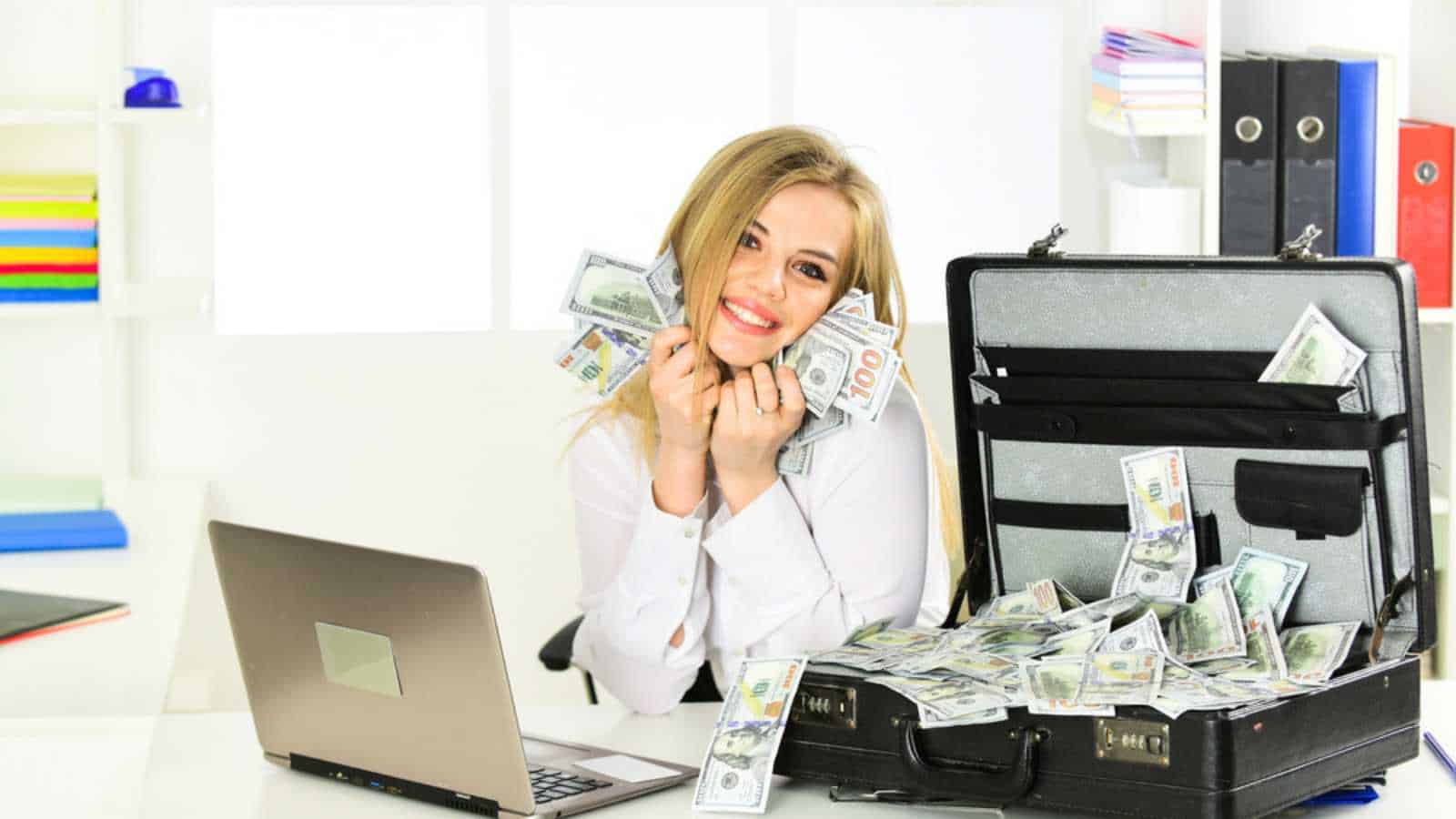 Woman with money