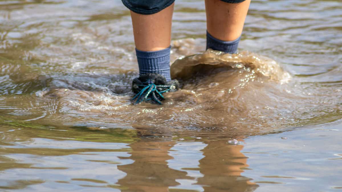 wet socks