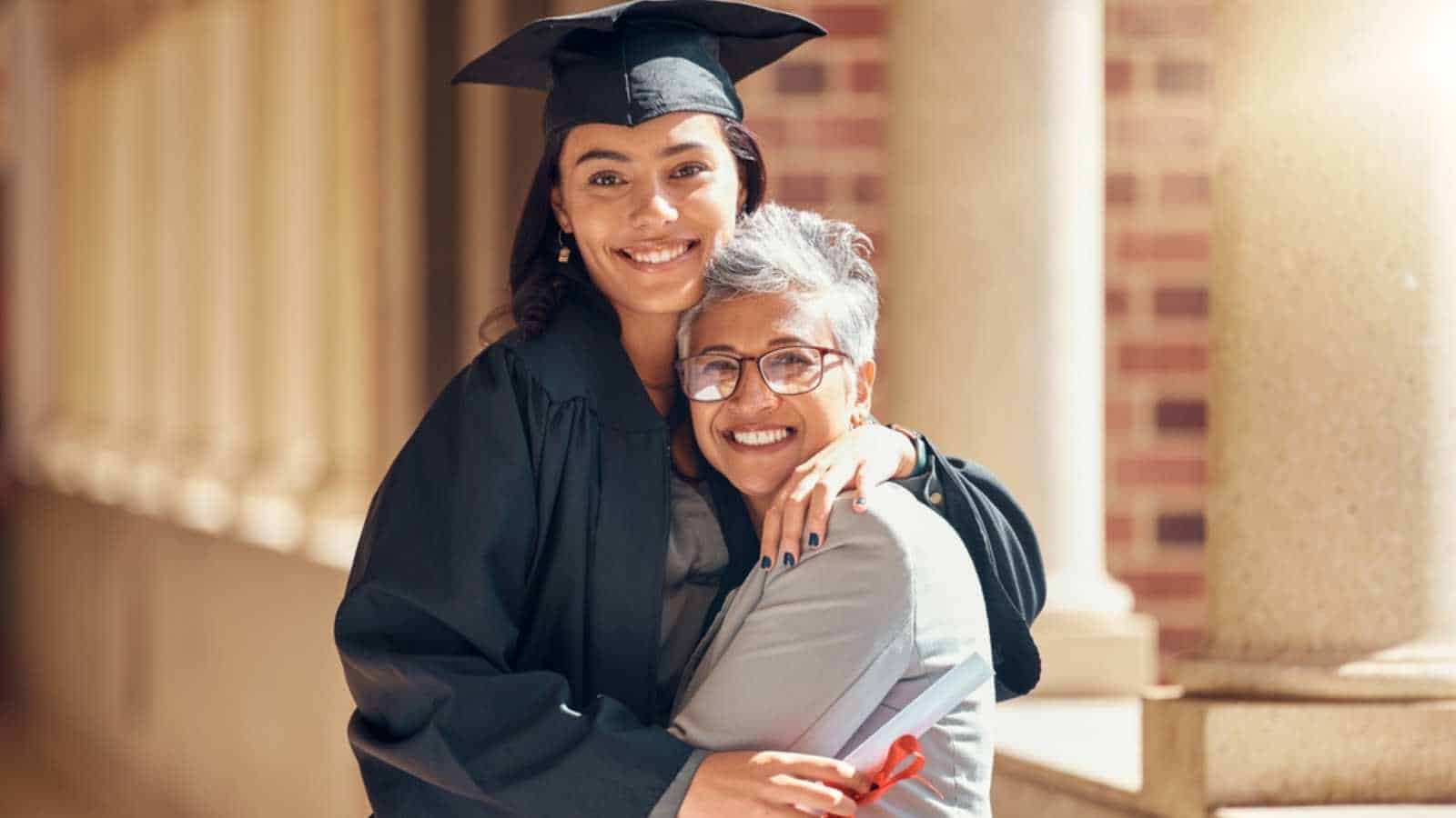 College student with mother
