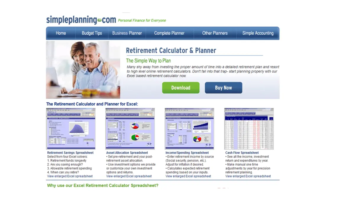 simpleplanning retirement calculator