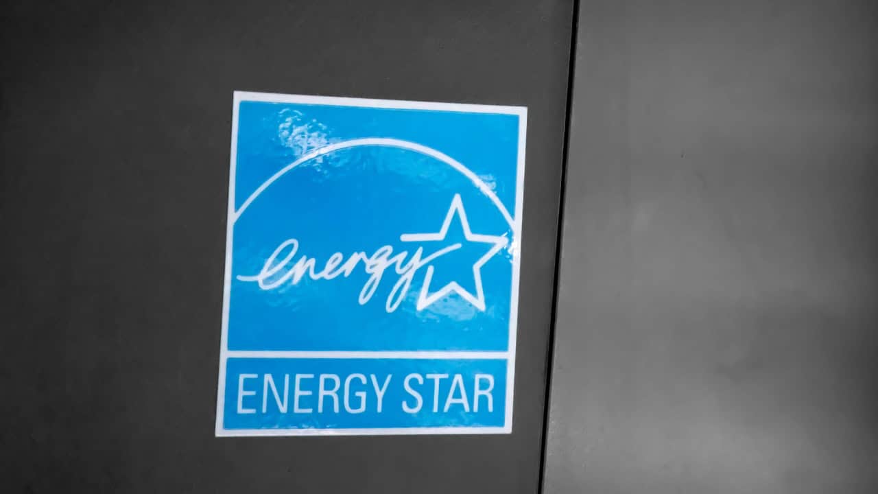 An Energy Star sticker on an appliance