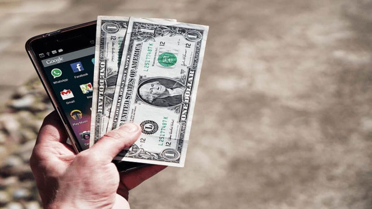 Person-holding-phone-with-money