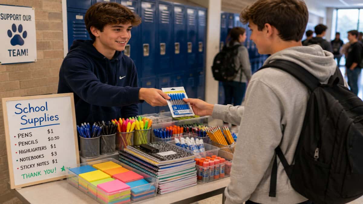 male-student-selling-school-supplies-at-school